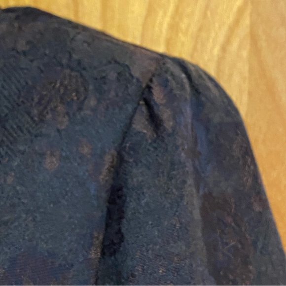 EUC Badgley Mischka size M Floral Brocade wool blend button up jacket. - Picture 7 of 12